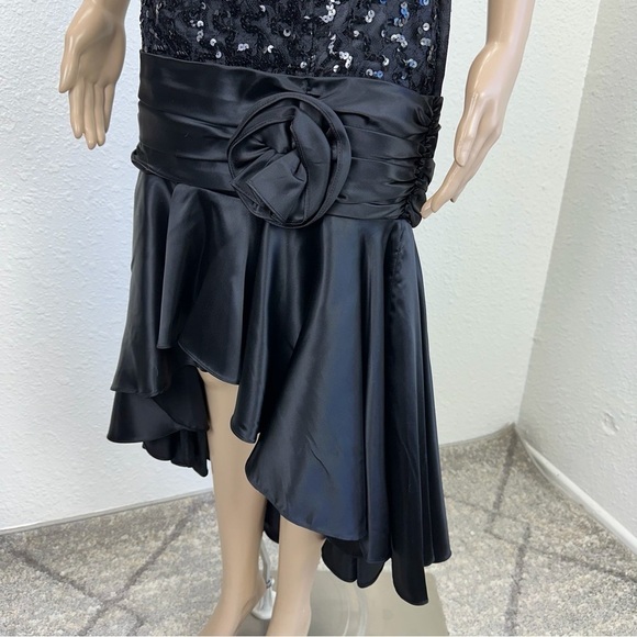 Vtg 80’s Gunne Sax Jessica M.Quintock Sequin Lace Satin party dress Whimsigoth - Picture 11 of 16